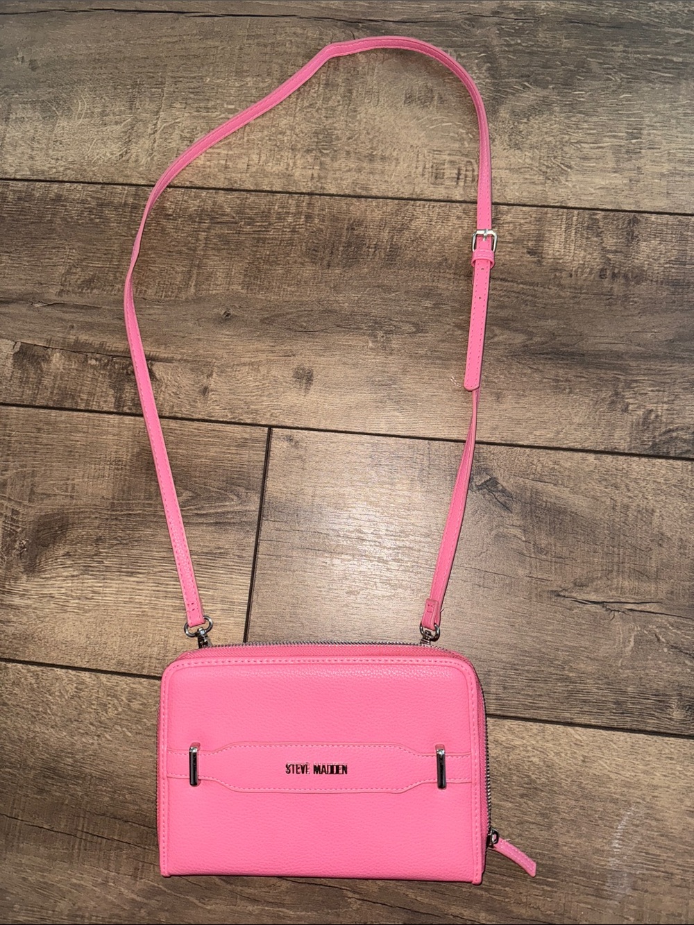 Steve Madden Pink Pebbled Crossbody Bag